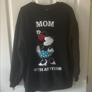 Black Sweatshirt with Minnie Mouse Design